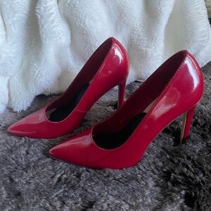Forever 21 Red Patent Pointed-Toe Stiletto Heels